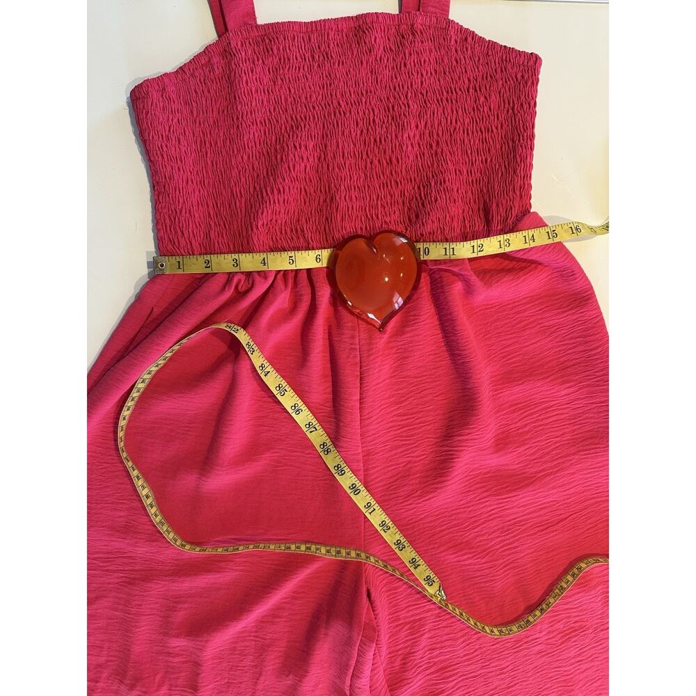 Dokotoo Women's Sz Large Barbie Pink Romper Jumpsuit Sleeveless Vacation Spring - Picture 6 of 10